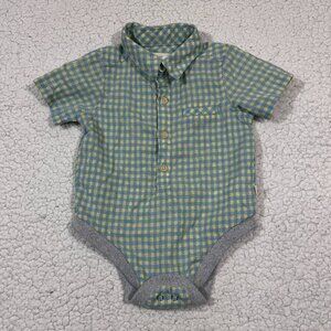 Me & Henry Baby Boys Helford Plaid Bodysuit One Piece Size 12 -18 months